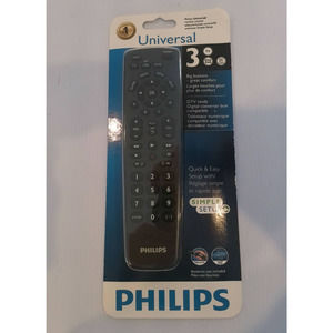Philips Universal Remote Control - 3 TV, DVD/DVR/Sat DTV Cable NIB